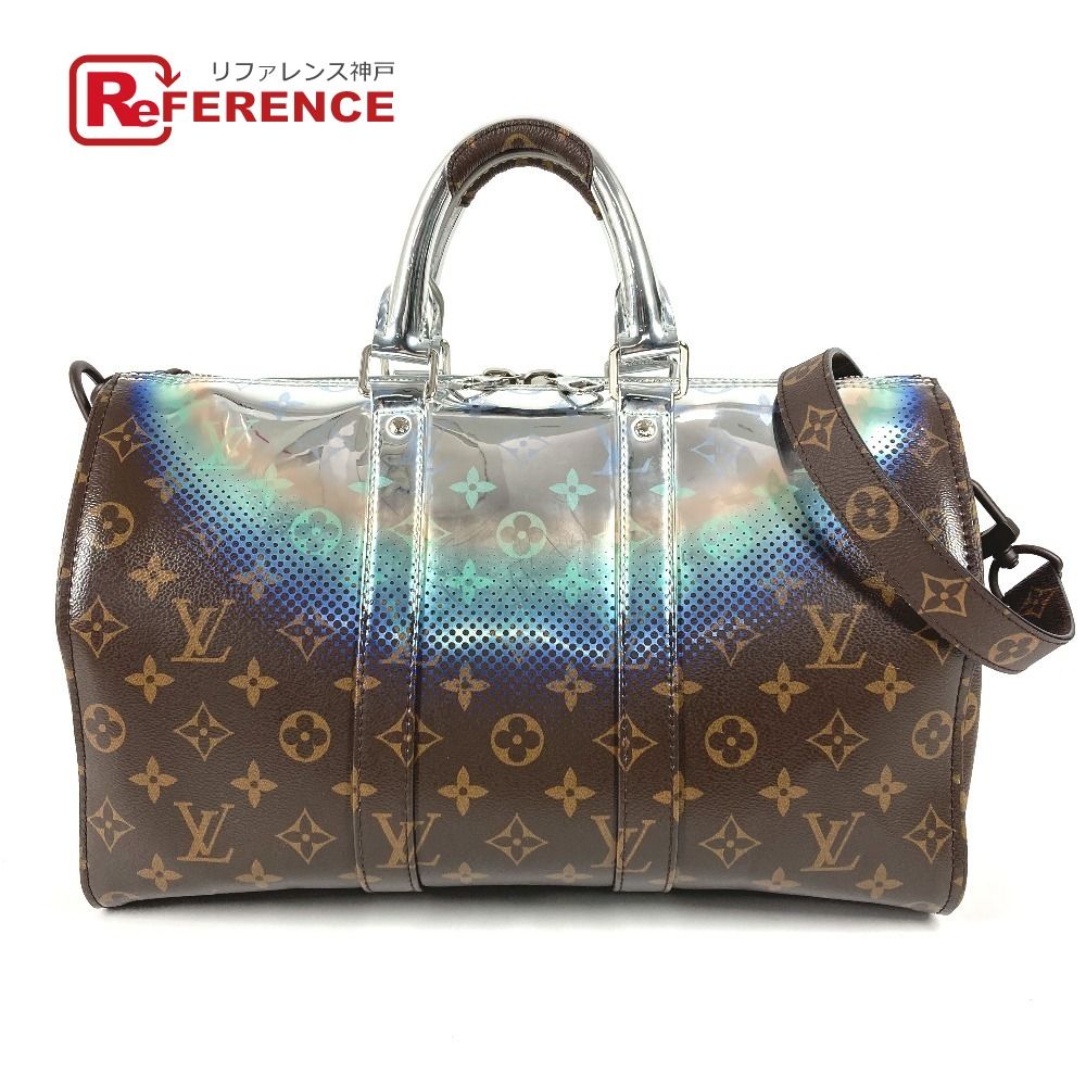 LOUIS VUITTON RFIC 모노그램 메탈릭 네뷸라 키폴 밴드 리에르 35 핸드백