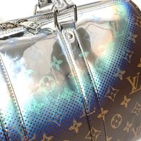 LOUIS VUITTON RFIC 모노그램 메탈릭 네뷸라 키폴 밴드 리에르 35 핸드백