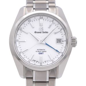 นาฬิกา Seiko Grand Seiko GMT Hi-Beat 36000 SBGJ211 / 9S86-00A0 ระบบอัตโนมัติ ตัวเรือนไทเทเนียม หน้าปัดสีขาว หมายเลข 0155 สภาพเยี่ยม [มือสอง] GRAND SEIKO สำหรับผู้ชาย