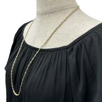 組合式項鍊（僅含鏈條），18K金/14K白K金， 15.6克，70厘米，女士款。 [二手]