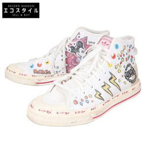 Adidas x Disney White GZ8838 Nizza Hi RF Mickey Mouse Sneakers, Size 27.5cm [Used]