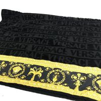 VERSACE Interior Lap Blanket/Throw, "I Love Baroque" 2-Piece Set, Towel