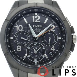 シチズン アテッサ エコドライブ ウォッチ ブラックチタニウム  GPS衛星電波時計 ATTESA Eco-Drive watch CC9075-52E 箱 保証書 チタン メンズ時計 ブラック 美品 【中古】