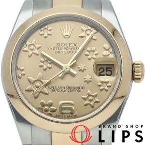 นาฬิกา Rolex Datejust 31 สำหรับเด็กผู้ชาย สาย Oyster หน้าปัดลายดอกไม้ รุ่น Datejust 31 178243(G) ตัวเรือนทองคำ 18K สีเหลือง/สแตนเลสสตีล สีแชมเปญ ขัดเงา รุ่นปี 2010 สภาพดีเยี่ยม [มือสอง]