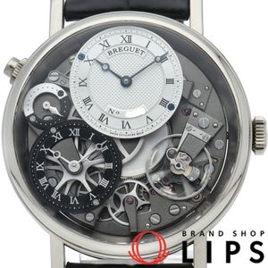 Breguet Tradition GMT 7067 Watch 40mm Tradition GMT 7067 7067BB/G1/9W6 Box Warranty Card K18WG/Leather Men's Watch Transparent Polished Excellent Condition [Used]