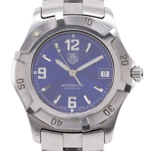 태그호이어 TAG HEUER 2000 익스클루시브 손목시계 WN1112 스테인리스 스틸 쿼츠 아날로그 표시 블루 문자판 2000 Exclusive 맨즈【중고】