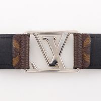루이비통 LOUIS VUITTON 브라스레 호켄하임 브레이슬릿 M6141 모노그램 캔버스 2017년 차 약 26g Bra Rubbed Hockenheim 유니섹스【중고】