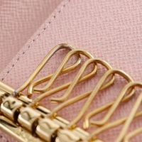 루이비통 LOUIS VUITTON 뮐티클레 6 키 케이스 N41624 다미에 캔버스 로즈 발레리누 2018년 차 CT4108 스냅 버튼 Multicles6 여성【중고】
