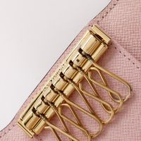 루이비통 LOUIS VUITTON 뮐티클레 6 키 케이스 N41624 다미에 캔버스 로즈 발레리누 2018년 차 CT4108 스냅 버튼 Multicles6 여성【중고】