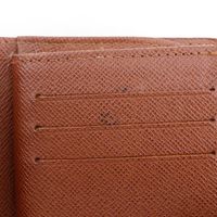LOUIS VUITTONPortefeuille Viennois 雙折皮夾，M61674，Monogram 帆布，2008 年款，棕色，CA2018，按扣閉合，女士款 [二手]