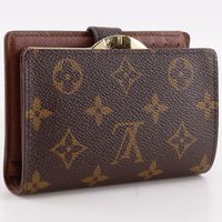 LOUIS VUITTONPortefeuille Viennois 雙折皮夾，M61674，Monogram 帆布，2008 年款，棕色，CA2018，按扣閉合，女士款 [二手]