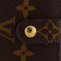 LOUIS VUITTONPortefeuille Viennois 雙折皮夾，M61674，Monogram 帆布，2008 年款，棕色，CA2018，按扣閉合，女士款 [二手]