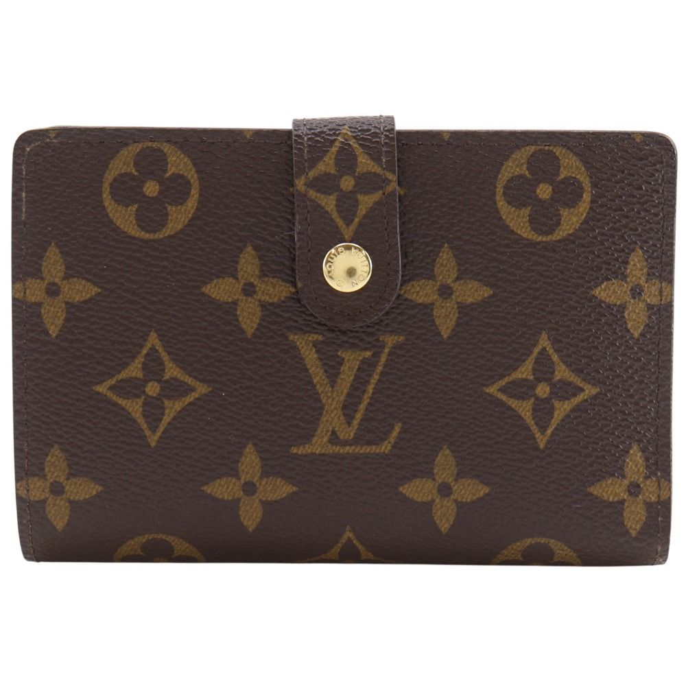 LOUIS VUITTONPortefeuille Viennois 雙折皮夾，M61674，Monogram 帆布，2008 年款，棕色，CA2018，按扣閉合，女士款 [二手]
