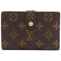 LOUIS VUITTONPortefeuille Viennois 雙折皮夾，M61674，Monogram 帆布，2008 年款，棕色，CA2018，按扣閉合，女士款 [二手]