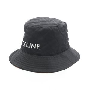 [Pre-owned] CELINE Nylon Twill Quilted Bucket Hat for Men - Used A