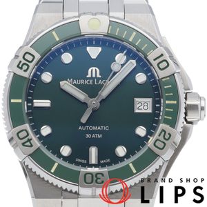 모리스 라크로아 아이콘 벤츄라 워치 38 mm Aikon Venturer AI6057-SSL5F-630- D 상자 보증서 밴드 SS 남성 시계 그린 마무리 미품