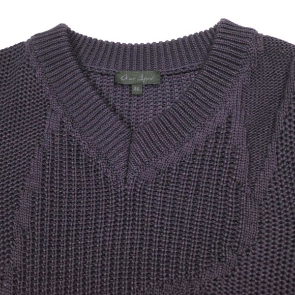 Omar Afridi オマールアフリディ 22SS ポルトガル製 PANELLED VEST パネルVネックニットベスト 46 ARABIS PURPLE セーター 定価66,000円 トップス【新古品】【中古】【Omar Afridi】 Omar Afridi オマールアフリディ 22SS ポルトガル製 PANELLED VEST