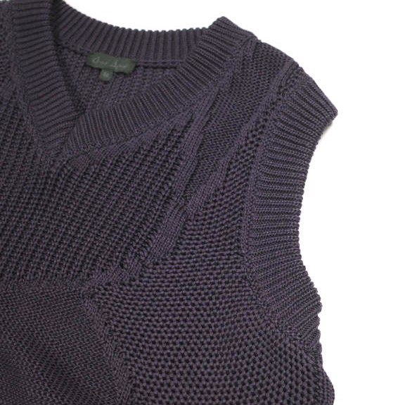 Omar Afridi オマールアフリディ 22SS ポルトガル製 PANELLED VEST パネルVネックニットベスト 46 ARABIS PURPLE セーター 定価66,000円 トップス【新古品】【中古】【Omar Afridi】 新品 Omar Afridi オマールアフリディ 22SS ポルトガル製 PANELLED