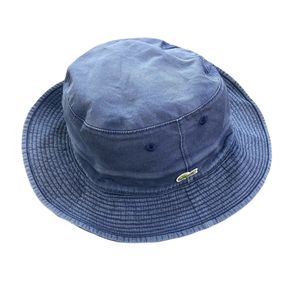 LACOSTE bucket hat, reversible, navy, vintage.