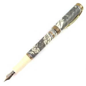 品相極佳 △ Visconti V55652 Amerigo Vespucci，全球限量500支，編號070/500，23K金筆尖，F尖，象牙灰筆身，男士鋼筆，強烈推薦 ◎