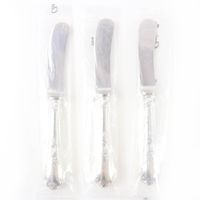 Unused item☆ Christofle Marly butter knife 3-piece cutlery set, silver, for women