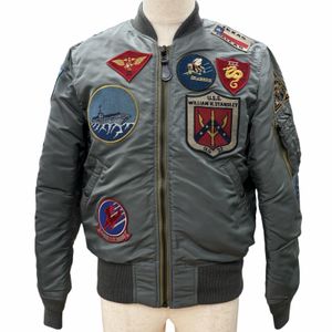 Excellent condition ▼ AVIREX 783-3952036 TOP GUN MA-1 CUSTOM with patches, padded, zip-up flight jacket, sukajan style, khaki, size M, authentic, men's.