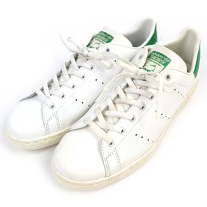 극미품 △ adidas 아디다스 빈티지 AF1028 스탠스 미스 80s 로우 컷 스니커즈 데드 스톡 화이트 그린 7.5 USA제 남성