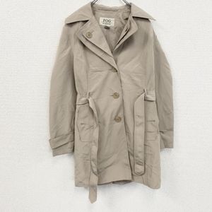 90s- FOG BY LONDON FOG trench coat, vintage, beige, size S, used clothing.