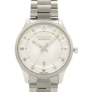 นาฬิกา Gucci Eryx Date 126.3 สีเงิน สแตนเลสสตีล ระบบอัตโนมัติ รุ่น 0122 สภาพเหมือนใหม่ [มือสอง] GUCCI