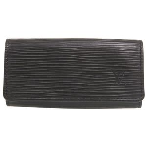 Like New Louis Vuitton Multicles 4 Epi M63822 Noir Key Case Black LV 1713 [Used] LOUIS VUITTON Men's