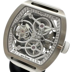 【ZEROO】Zero Time The Archer Full Skeleton Tourbillon T4-01 Limited Edition (1000 pieces) Watch Stainless Steel/Rubber Hand-wound Silver Dial/White Strap Men's [Used]