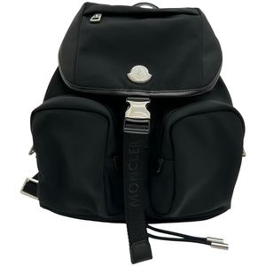 MONCLER/ Moncler NEW TRICK K109B 5A00002 M3873 Backpack, Rucksack, Daypack, Nylon, Black/Silver Hardware, Women's [Used]