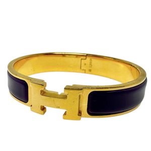 HERMES/Hermes Bangle Clic Clac PM GP 35.2g Purple Women's [Used]