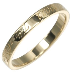 Tiffany & Co. Notes ring, size 12, K18 yellow gold, approximately 2.77g, women's. [Pre-owned]