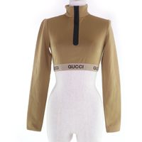 全新未使用GUCCI 22SS 672399 棉质Logo 短款长袖剪裁缝制上衣