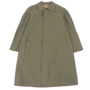 미품 □ Burberrys 버버리 빈티지 코튼 100 % 뒤 노바 체크 무늬 스테인 칼라 코트 곤충색 BAA50-900-45