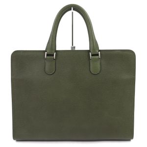 미품 △Valextra 발렉스트라 슬림 포트폴리오 가죽 비즈니스 가방 서류 가방 핸드백 카키 이탈리아제 남성