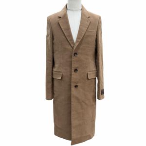 극미품▼GUCCI 구찌 774538 로고들이 버튼 부드러운 싱글 체스터 코트 ブラウン 48 이탈리아제 정규품 맨즈