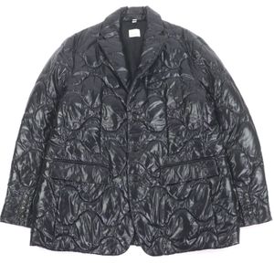 극미품 □ BURBERRY 버버리 4558894 로고 버튼 테일러드 타입 안솜 퀼팅 재킷 블랙 L 이탈리아제 정규품 맨즈