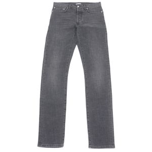 극미품 □ DIOR 디올 옴므 013DS00B218X 코튼 로고 레더 패치 데님 팬츠 청바지 그레이 29 이탈리아제 정규품 맨즈