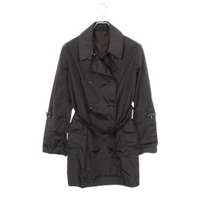 [Used, Second-hand] Aquascutum Trench Coat, Black Nylon, Women's, Used B