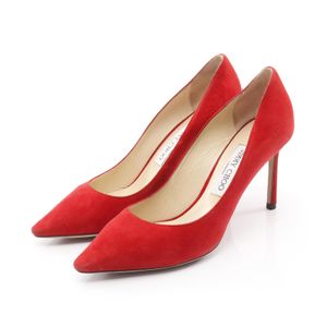 [Used, Grade B] JIMMY CHOO Choo RED Suede Pumps for Women