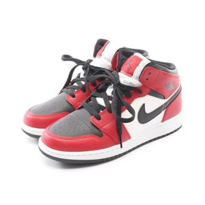 [Used] Nike AIR JORDAN 1 MID GS CHICAGO Kids' Sneakers 554725 Leather Sneakers Men's Unused
