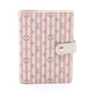 【中古】 ルイ・ヴィトン LOUIS VUITTON 手帳カバー アジェンダPM R20917 ルージュ キャンバス レザー アジェンダPM レディース Used B