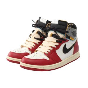 [Used] Nike x Union Air Jordan 1 Retro High HV8563-600 Leather Sneakers for Men - Used B