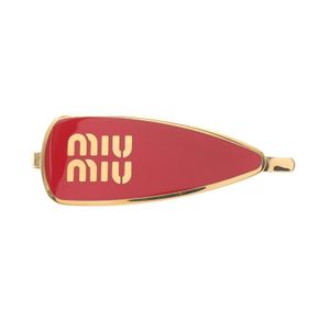 [Pre-owned] Miu Miu Hairpin 5IF1472F6TF0011 RED GP (Gold Plated) Hair Clip Women's Brand New