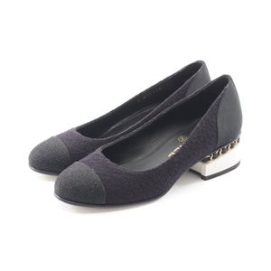 [Used, Grade A] Chanel Pumps, Coco Mark Fabric Pumps, Women's.