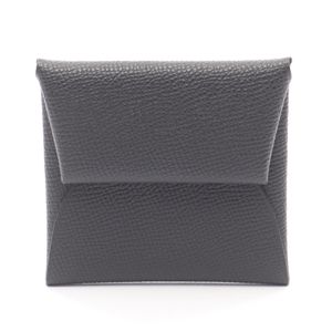 [Pre-owned, Used] Hermes Bastia Coin Case, Black Leather, Women's, Used A