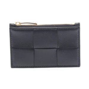 [Pre-owned] Bottega Veneta BOTTEGA VENETA Intrecciato Coin Case 681010VCQC48425 Black Leather Coin Case for Women (New)