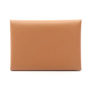[Pre-owned] Hermes Calvi Duo Verso Coin Case, Gold Vert Fizz. Other Calvi Duo Verso Gold Vert Fizz.